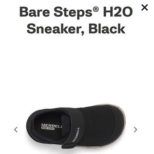 Merrell Unisex - Child Bare Steps H2O Black Toddler Shoes size 4